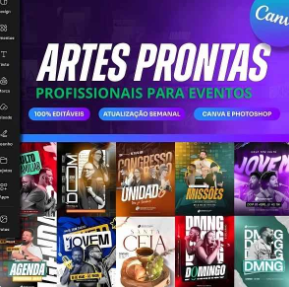 300 Artes Profissionais Para Eventos (Canva Packs)
